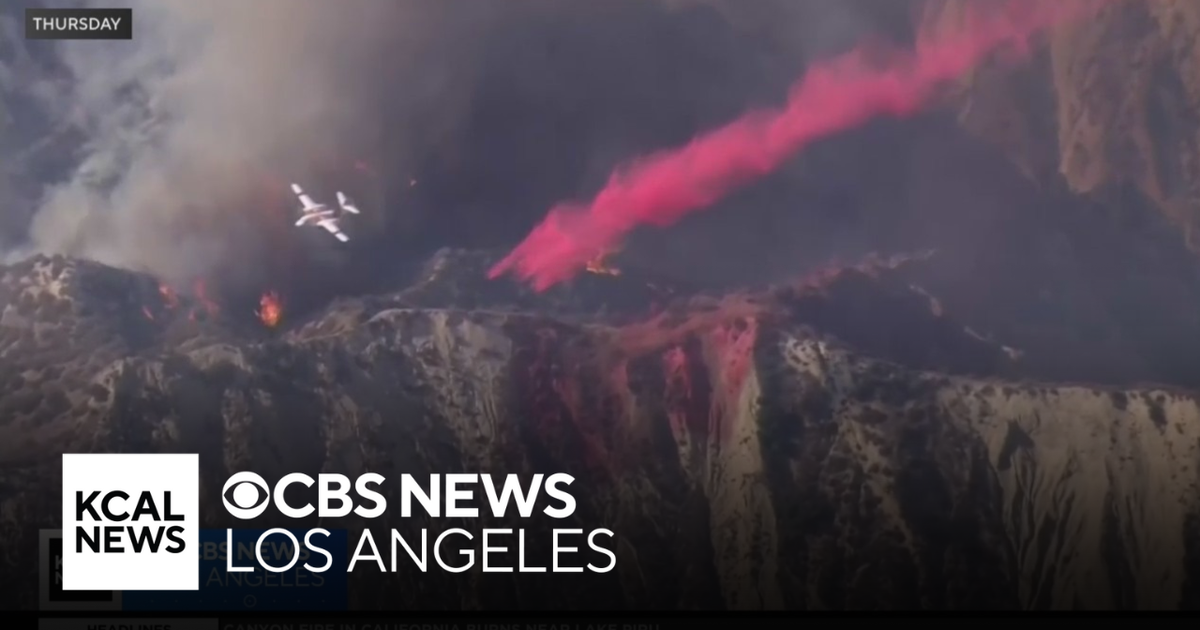 Crews continue making good progress in battle against Canyon Fire - CBS ...