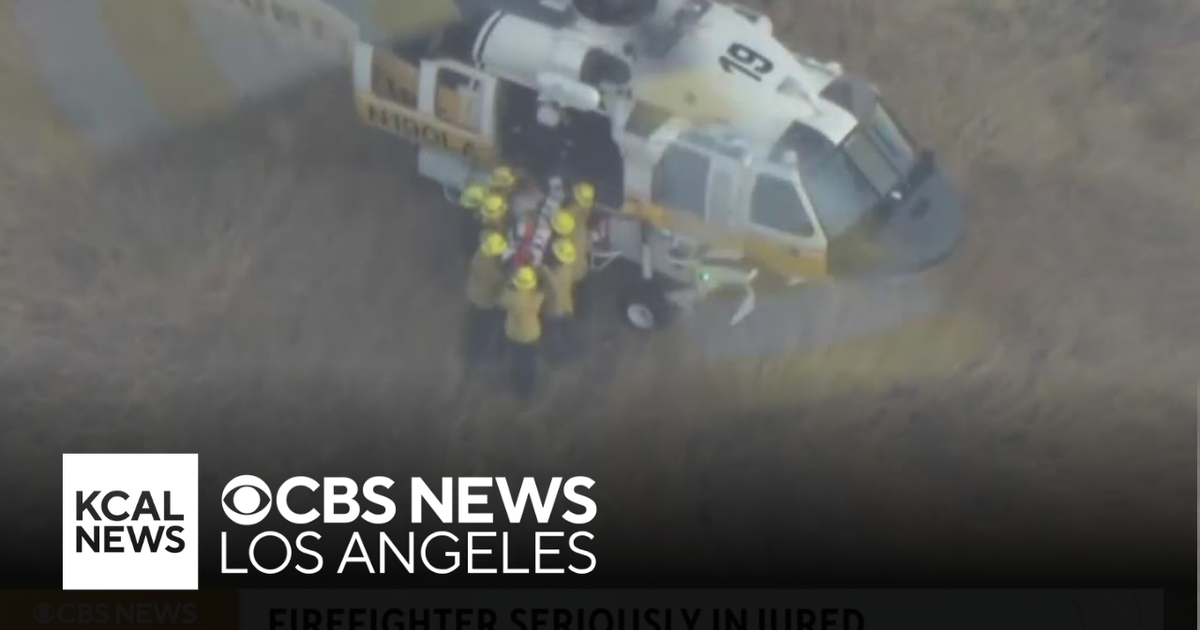 Firefighter seriously injured while battling Canyon Fire - CBS Los Angeles