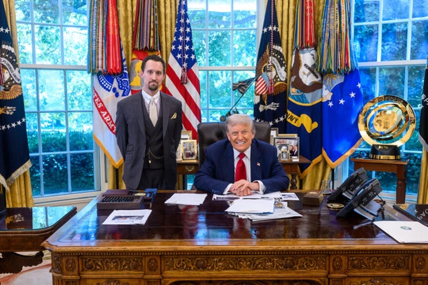 President Trump with E.J. Antoni in the Oval Office. 