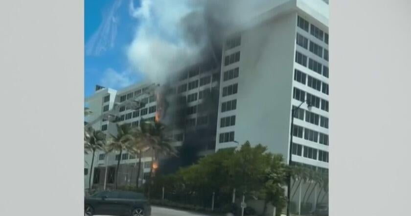 Fire forces evacuation of Sunny Isles beachside resort – CBS News