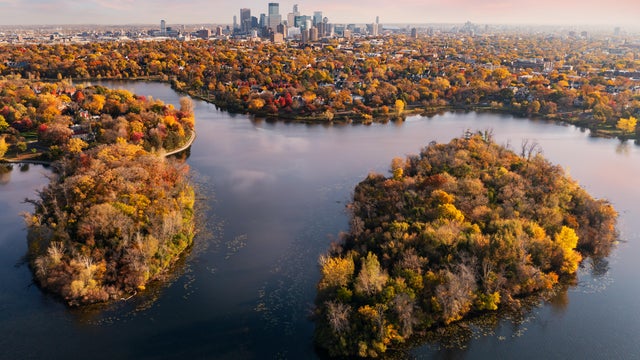 Lake of the Isles aerial 