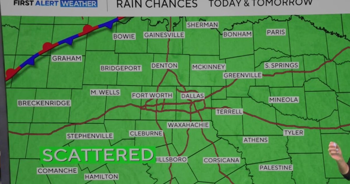 Scattered rain chances remain in North Texas - CBS Texas