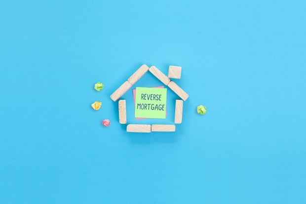 Handwritten text Reverse mortgage 