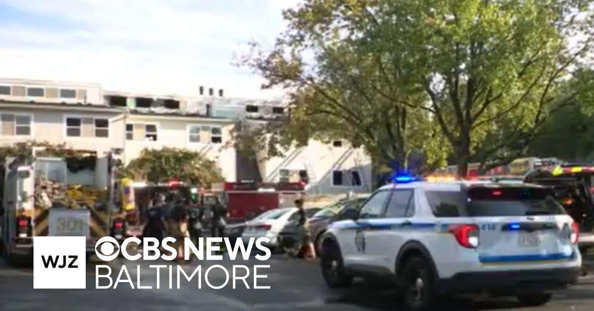 6 families displaced after apartment fire in Baltimore County - CBS ...