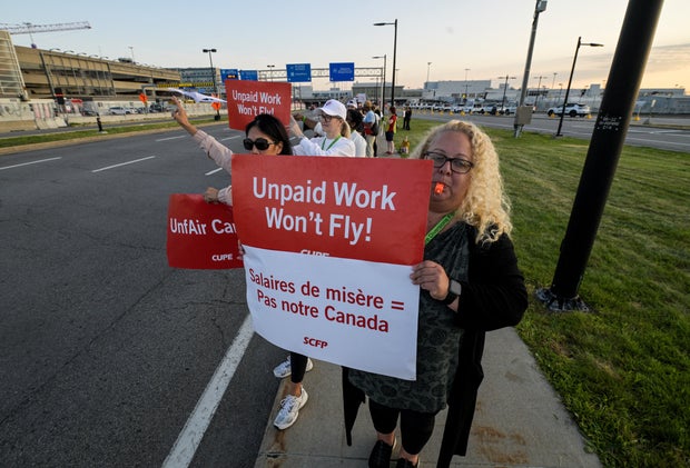 Air Canada union engages in strike activity, in Dorval 