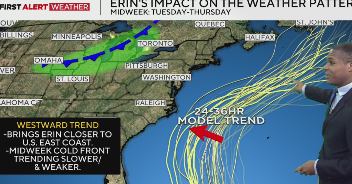 Scattered storms expected to end weekend and Hurricane Erin's possible impacts 