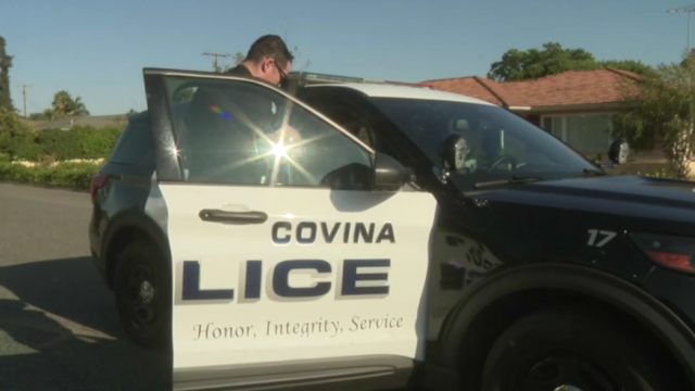 Police lights at a crime scene 