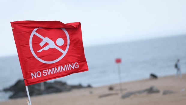 Coastal flood warning in effect for NYC area beaches as high surf from Hurricane Erin combines with high tide