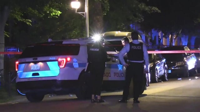 Police lights at a crime scene 