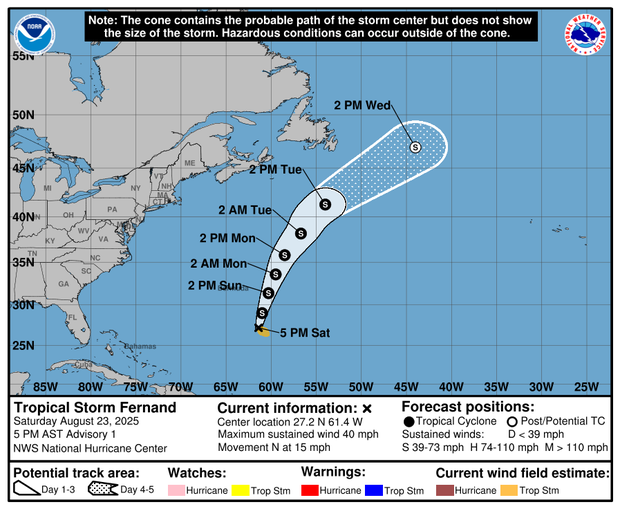 Tropical Storm Fernand 