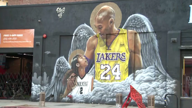 Kobe Dodgers mural 