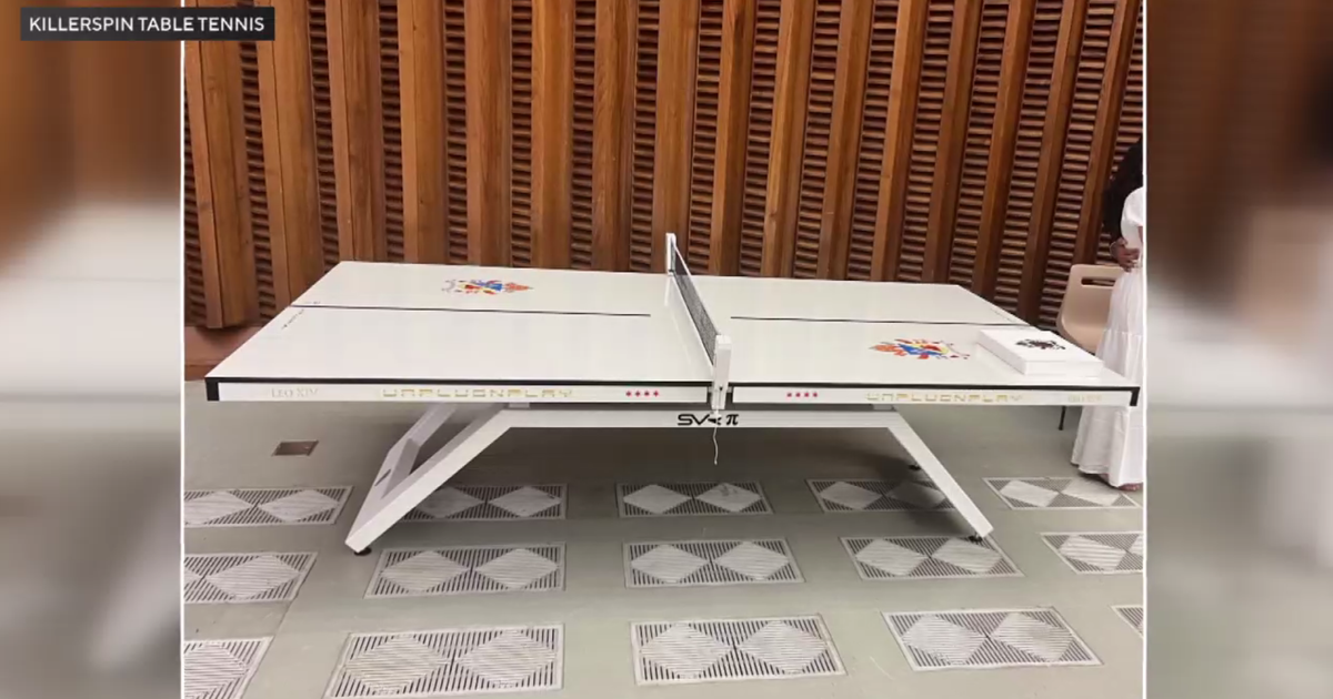Chicago company gifts Pope Leo XIV custom ping-pong table