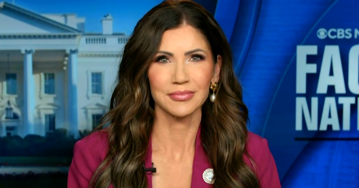 Homeland Security Secretary Kristi Noem says 