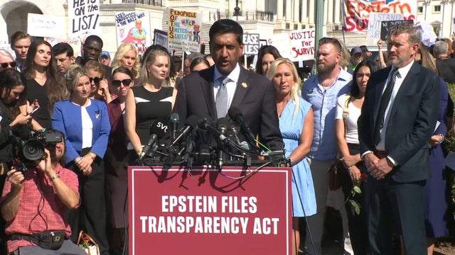 Lawmakers and accusers of Jeffrey Epstein hold a news conference 
