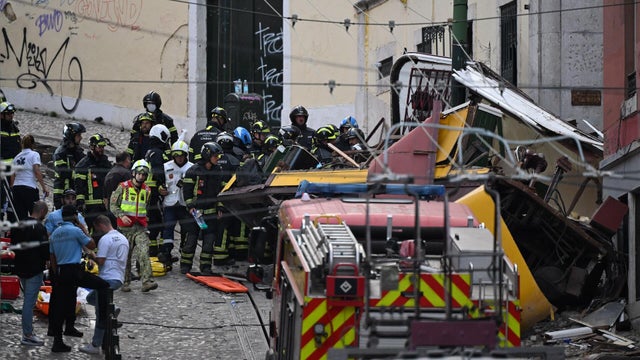 Tram derails In Lisbon killing 15 and injuring 20 people 