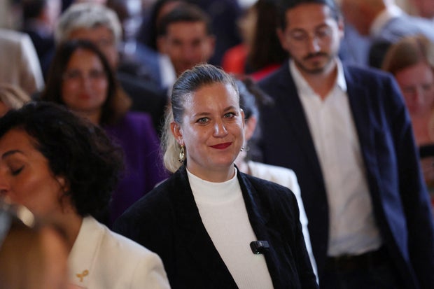 Mathilde Panot is leaving after French Prime Minister Francois Payro failed to secure the majority in a vote of confidence in the National Assembly in Paris, France, September 8, 2025. 