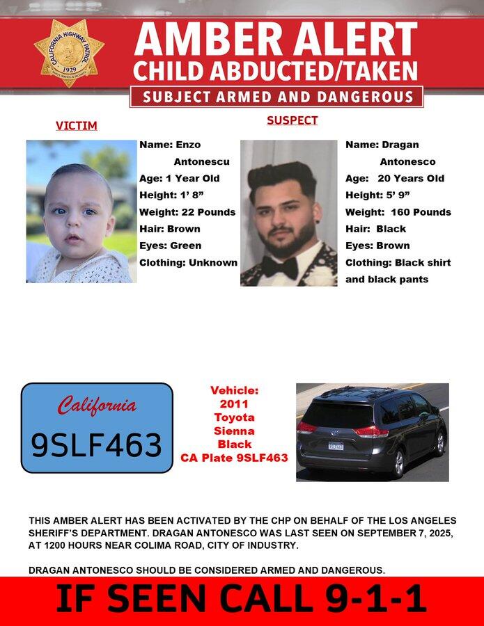 Baby found safe after alleged abduction by father in LA County ...