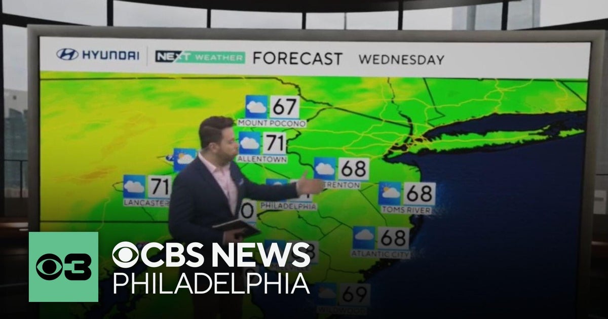 Clouds build Tuesday night, stray sprinkle chance in Philadelphia ...