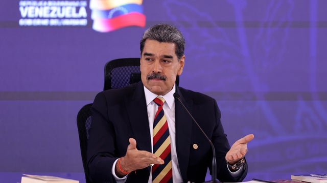 Nicolas Maduro Addresses The Media In Caracas 