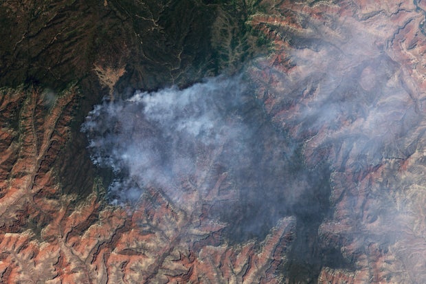 Satellite Imagery Of The Dragon Bravo Fire In Arizona 