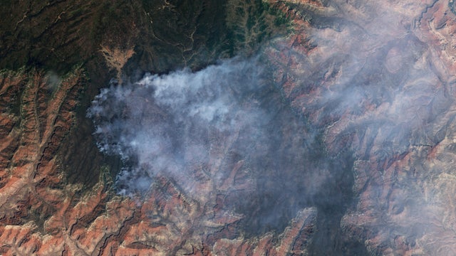 Satellite Imagery Of The Dragon Bravo Fire In Arizona 