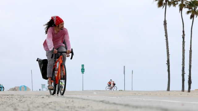 Weather feature on a cool, cloudy day in Long Beach 