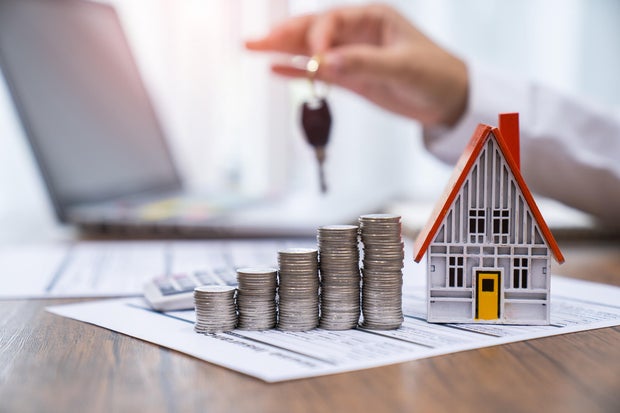 Real estate investment and loan, mortgage and refinance concept.