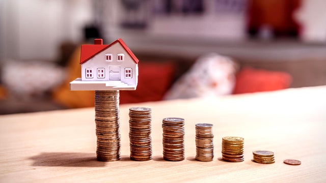 Home concept, Home savings, Selling home, Money and house, Business and finance concept 
