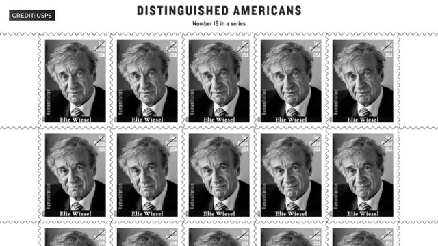 Elie Wiesel postage stamps 