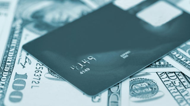Credit card with money 