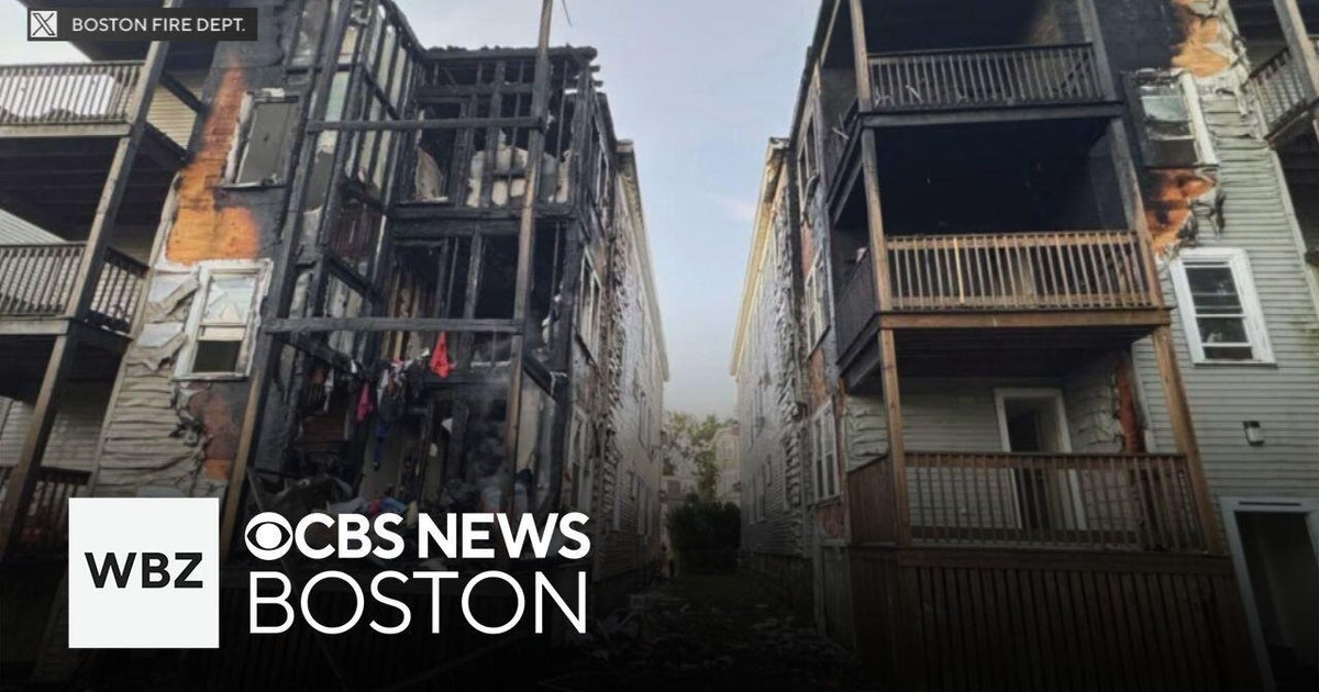 Dozens displaced after 2 early-morning fires in Boston - CBS Boston