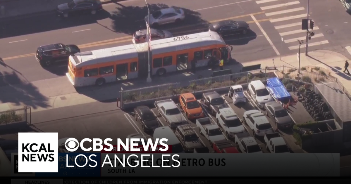 Man hospitalized after stabbing on Metro bus in South Los Angeles - CBS ...