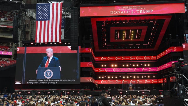 Memorial Service Held For Slain Conservative Activist Charlie Kirk At State Farm Stadium 
