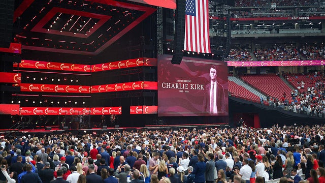 Memorial Service Held For Slain Conservative Activist Charlie Kirk At State Farm Stadium 