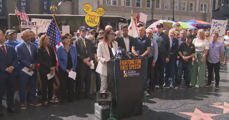 Jimmy Kimmel's suspension draws politicians, union leaders to Hollywood ...