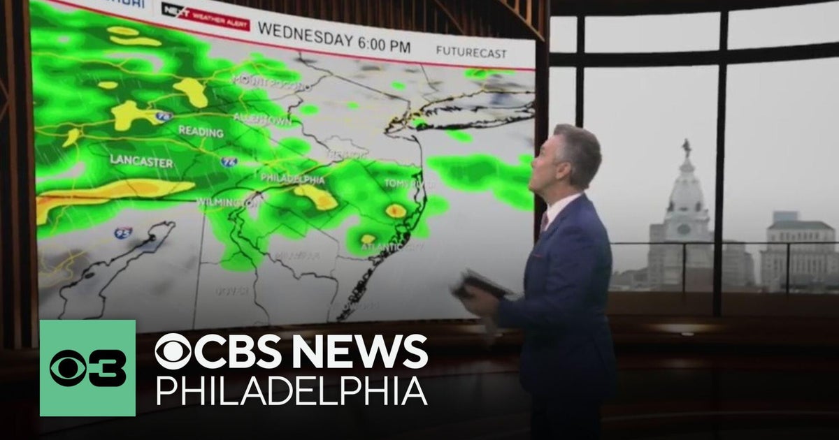 Scattered showers Wednesday night in Philadelphia region - CBS Philadelphia