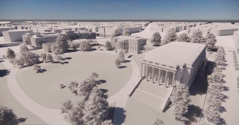 New renderings present extra particulars of White Home ballroom below development