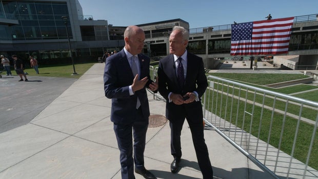 Gov. Spencer Cox and Scott Pelley 