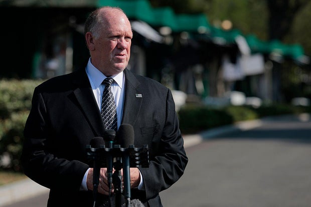 White House border czar Tom Homan speaks to reporters near the White House in Washington, D.C., on July 30, 2025. 