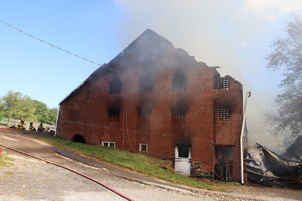 Carroll County Barn Fire 