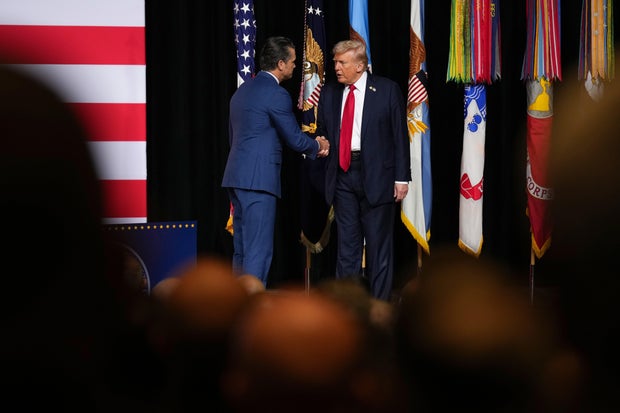 President Trump And Pete Hegseth Address U.S. Senior Military Leaders At Quantico 