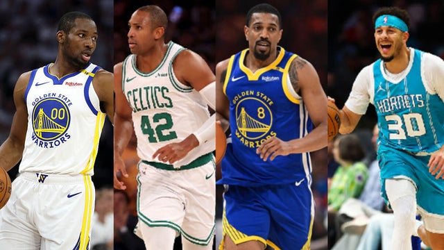 Jonathan Kuminga, Al Horford, De'Anthony Melton, Seth Curry 
