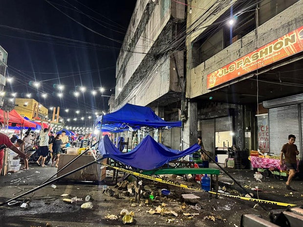 After the earthquake 6.9 in Cibo, the Philippines 