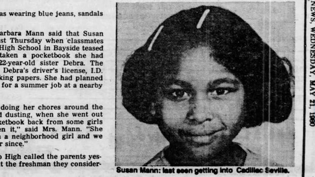 Susan Mann pictured in the newspaper 