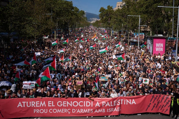 Barcelona protest for Gaza