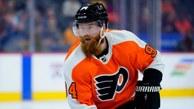 Philadelphia Flyers' Ryan Ellis plays during an NHL hockey game, Oct. 15, 2021, in Philadelphia. 
