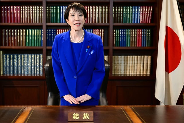 Japan's LDP's New President Holds Press Conference 