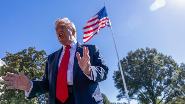 President Trump Departs The White House For Navy Celebration 