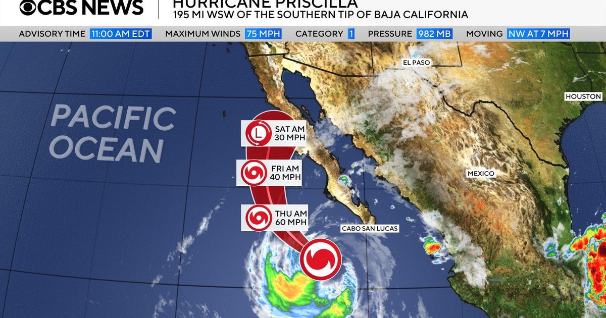Tropical storm Priscilla could bring flash flooding to U.S. Southwest