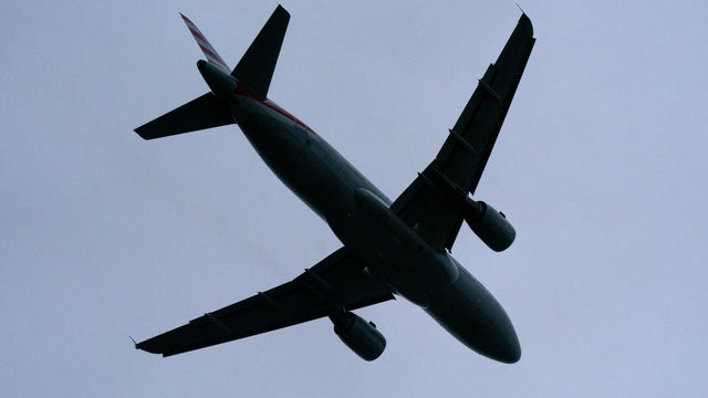 An American Airlines flight takes off from Reagan Washington National Airport as the U.S. government shutdown continues in Arlington, Virginia, Oct. 8, 2025. 